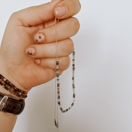 Naszyjnik z jadeitem i turmalinami