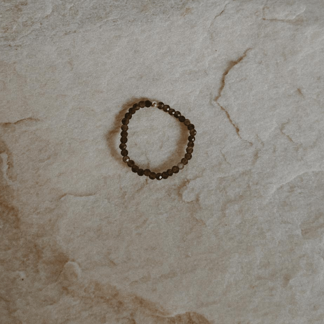 pierścionek z obsydianami