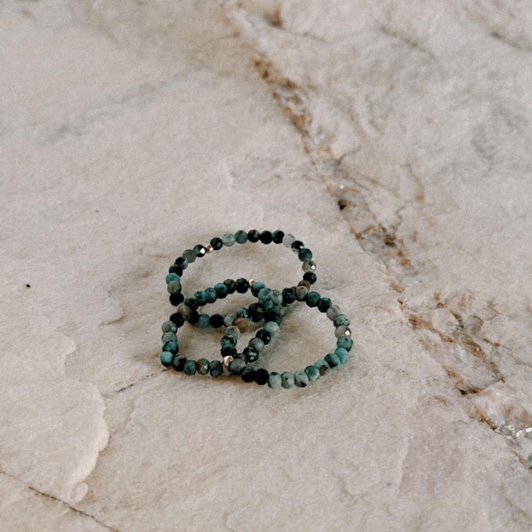 pierścionek z turkusami